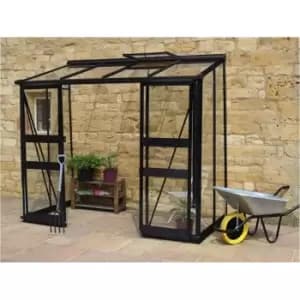 Eden Halls Greenhouses Ltd Halls Greenhouses Broadway Lean-To - 8ft x 4ft - Aluminium - 3mm Toughened