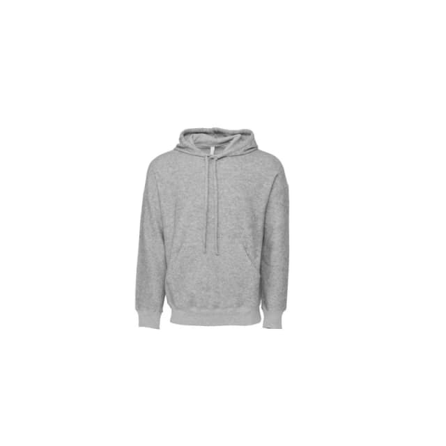 Bella + Canvas Mens Suedette Pullover Hoodie in Grey Size: XS Grey Male XS