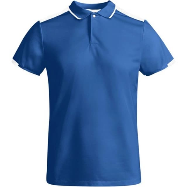 ROLY ROLY Men Tamil Short-Sleeved Polo Shirt in Mid Blue Size: Small Mid Blue S Male 5063574003650