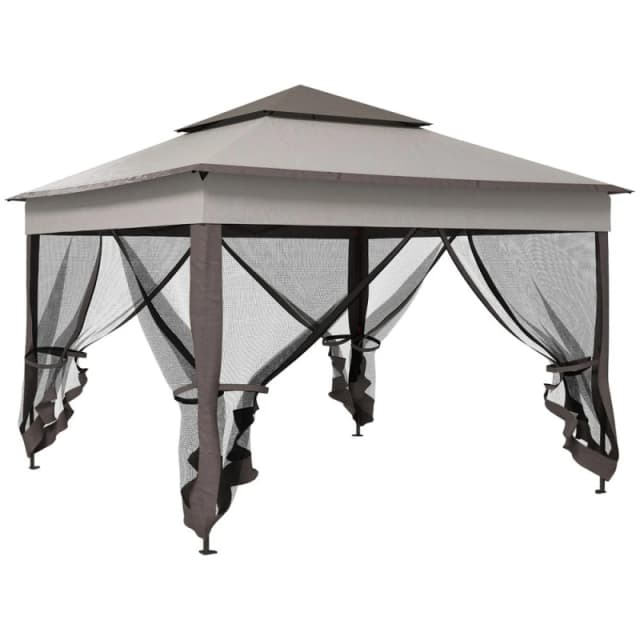 Outsunny Garden Folding Tent Heavy Duty Pop Up Gazebo for Party TJ Hughes 5056725387358