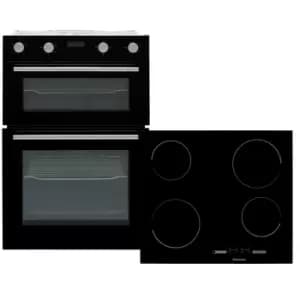 Hisense BI6095CGUK Built In Electric Double Oven & Ceramic Hob Pack