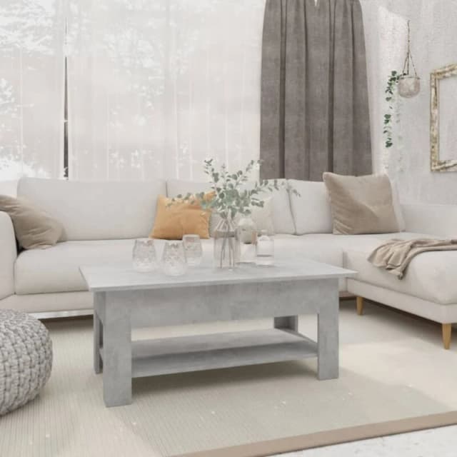VIDAXL Coffee Table Concrete Grey 102x55x42cm Engineered Wood Vidaxl 8720286836071