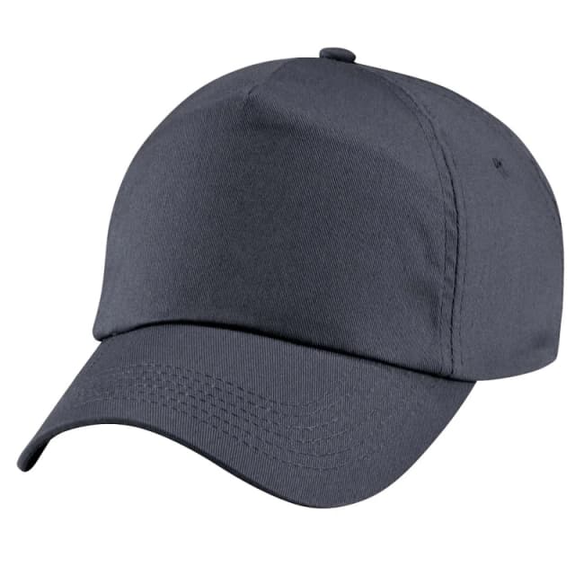 Beechfield Plain Original 5 Panel Baseball Cap in Mid Grey Mid Grey Unisex One Size