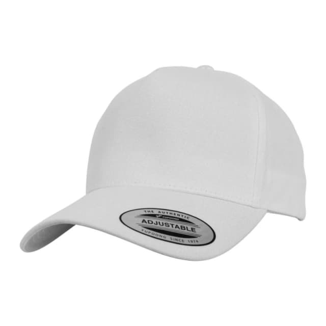 Flexfit Mens Classic 5 Panel Baseball Cap in White White Male One Size