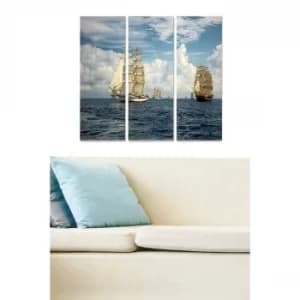 MDF275171648 Multicolor Decorative MDF Painting (3 Pieces)