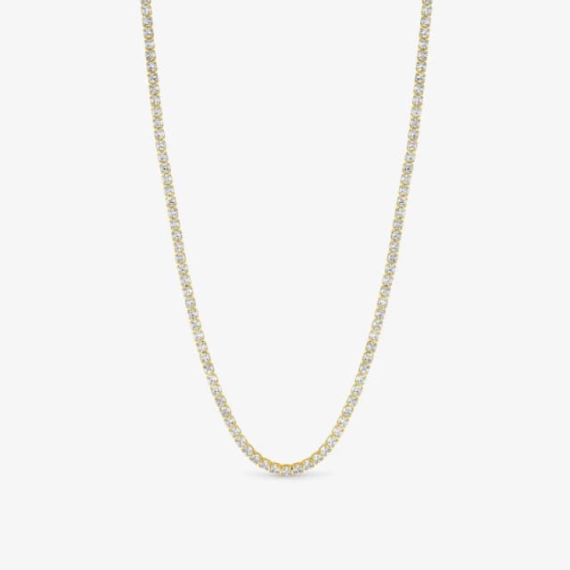 Jon Richard Gold Plated CZ Round Tennis Necklace Gold female One Size