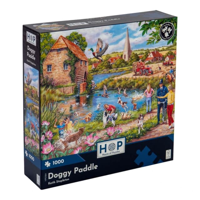 The House Of Puzzles Doggy Paddle, 1000 Piece Jigsaw Puzzle Multi unisex
