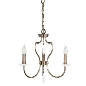 Chandelier 3 Light Dark Bronze Finish, E14