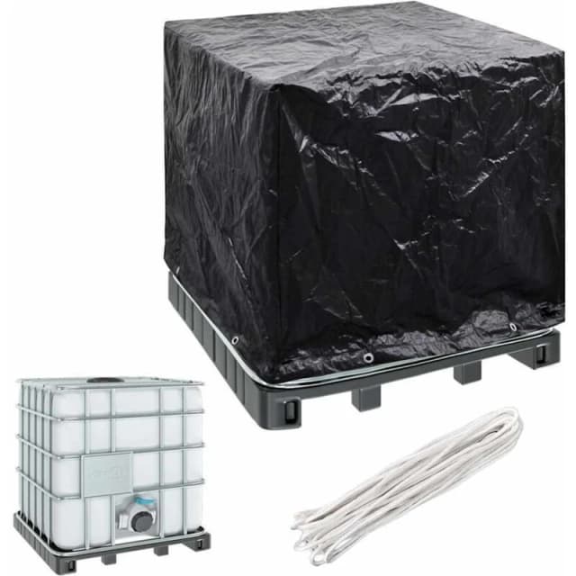 vidaXL IBC Container Cover 8 Eyelets Garden Outdoor Bucket Protection Cover