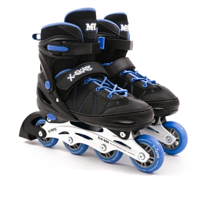 Planet Direct M.Y X-Skate Adjustable Inline Roller Skates with B Blue male Small