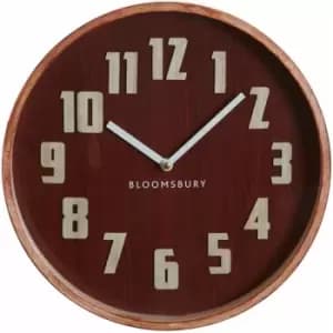 Vitus Red Grain Small Wall Clock - Premier Housewares
