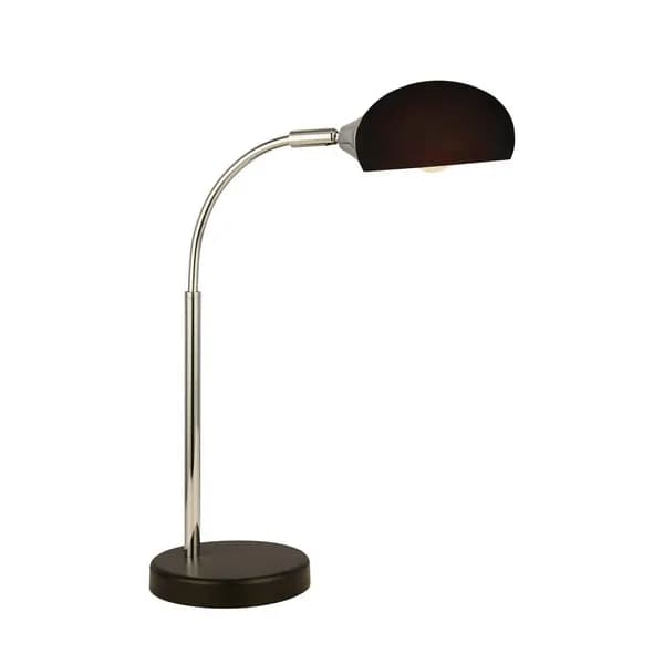 Astro Table Lamp Black, Chrome, Black Glass Shade
