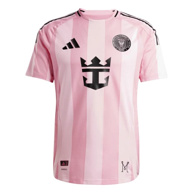adidas Inter Miami Authentic Home Shirt 25/26 Mens Pink/Black male S