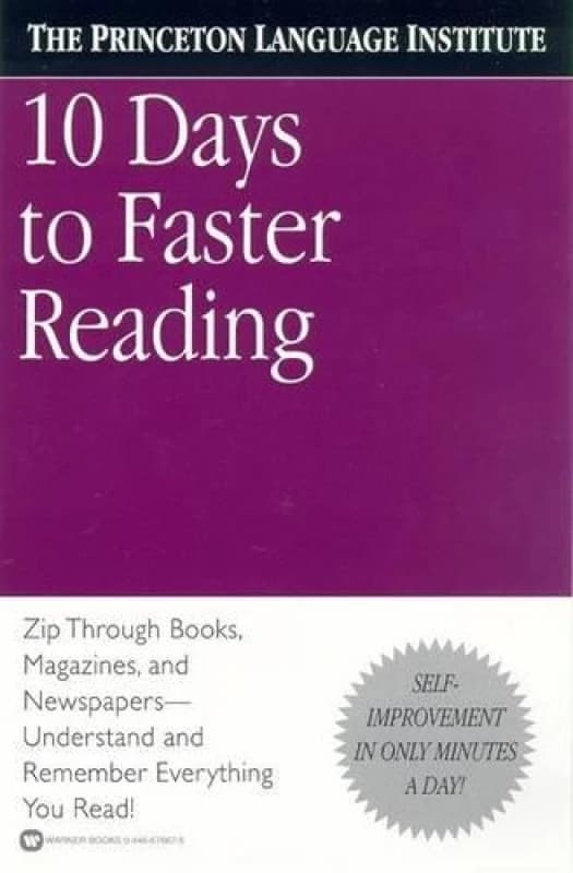 10 Days to Faster Reading by Abby Marks-Beale and Princeton Language Institute Book