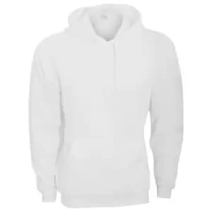 Bella + Canvas Unisex Pullover Polycotton Fleece Hooded Sweatshirt / Hoodie (M) (White)