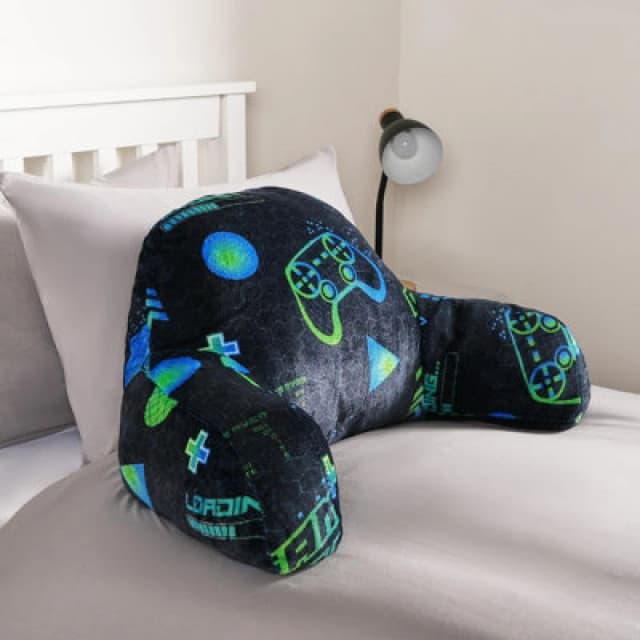 OHS OHS Gaming Cushion Bed Pillow Reading Gamer Support Arms Lumbar Chair in Green Green One Size Unisex 5027434203192