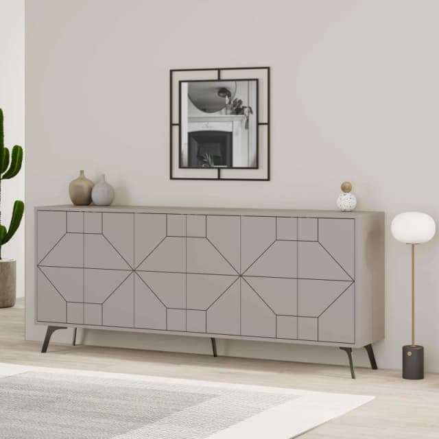 DECORTIE Dune Console Sideboard Display Unit 183 Mocha Grey M.K.23444.4