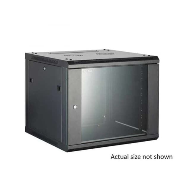 FDL 12U 19" WALL MOUNTING CABINET - 550mm DEEP / BLACK