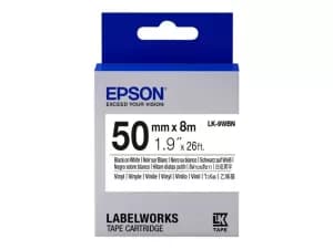 Epson LK-9WBN Black on White Labelling Tape 50mm x 8m