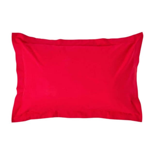Homescapes Egyptian Cotton Oxford Pillowcase 200 TC, Standard Size Red
