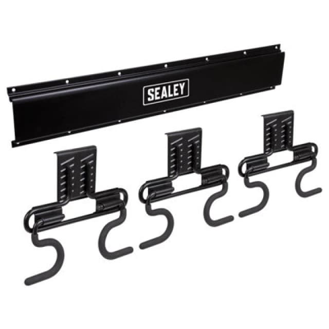 Sealey APH Wall Mount Storage Rail and Double S Hooks Kit APHKIT4