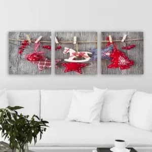 DRPRC48 Multicolor Decorative Canvas Painting (3 Pieces)