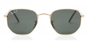 Ray-Ban Sunglasses RB3548N Hexagonal Metal Flat Lenses Polarized 001/58