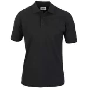 Casual Classic Mens Pique Polo (S) (Black)