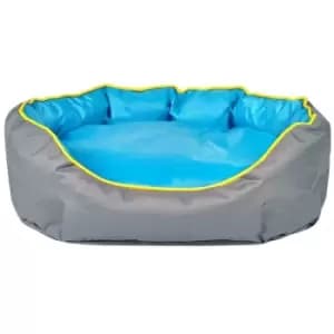 Bunty Oval Heavy Duty Waterproof Pet Dog Puppy Bed Basket Tough Hard Wearing Cushion - Medium