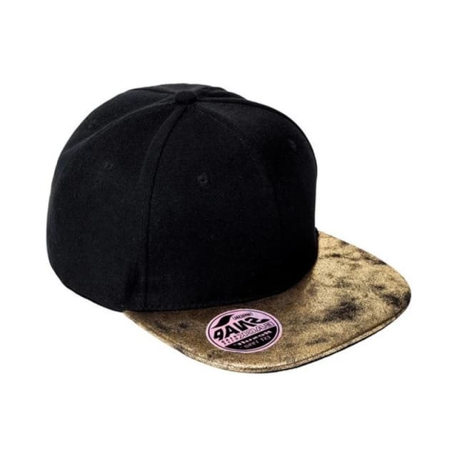 Result Result Men Bronx Glitter Flat Peak Snapback Cap in Black One Size Male 5063425902880