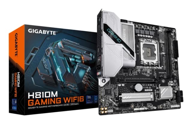 Gigabyte Gigabyte H810M GAMING WIFI6 Motherboard - Intel Core Ultra (Series 2) CPUs, 4+1+2 Phases VRM, up to 6400MHz DDR5, 1xPCIe 4.0 M.2, 2.5GbE LAN,