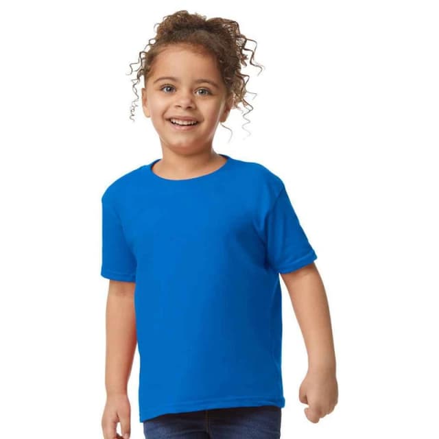 Gildan Plain Cotton Heavy T-Shirt in Blue Size: 2 Years Blue Unisex 2 Years