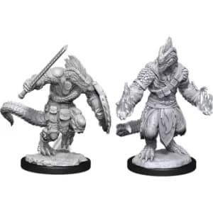 D&D Nolzur's Marvelous Unpainted Miniatures (W15) Lizardfolk Barbarian & Lizardfolk Cleric