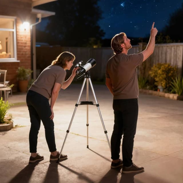 OUTSUNNY Refractor Astronomy Telescope with 70 mm Aperture, Carry Bag, White White Unisex