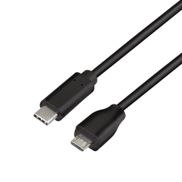 LogiLink CU0196 USB cable USB 2.0 0.5 m USB C Micro-USB B Black