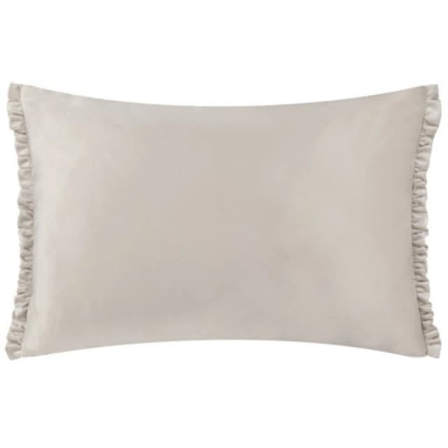 Wylder Tilly Velvet Frill Reversible Cushion in Peach Size: 40cm x 60cm Peach Unisex 40cm x 60 cm