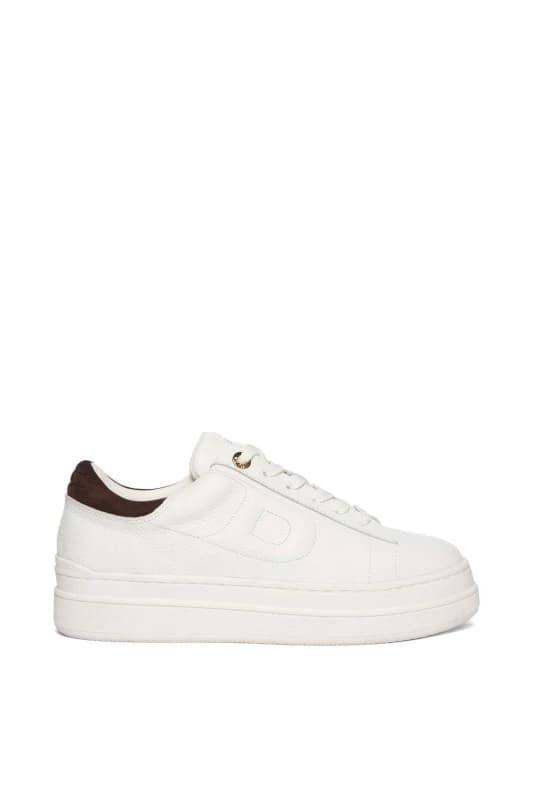 Dune London Womens 'Eden' Leather Trainers in White Size: 5 White Female 5