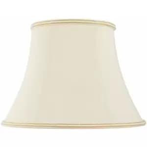 12" Bowed Oval Handmade Lamp Shade Cream Fabric Classic Table Light Bulb Cover