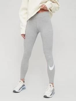 Nike Nsw Essential Swoosh Leggings - Grey Heather