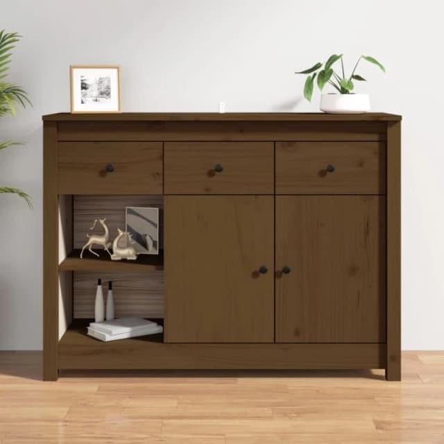 VIDAXL Sideboard Honey Brown 100x35x74cm Solid Wood Pine Vidaxl 8720287189305