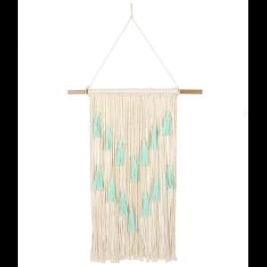 Aqua Wall Hanging with Tassels