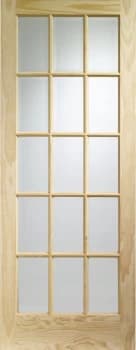 Wickes Whitby Internal Glazed Pine 15 Lite Door - 1981 x 838mm