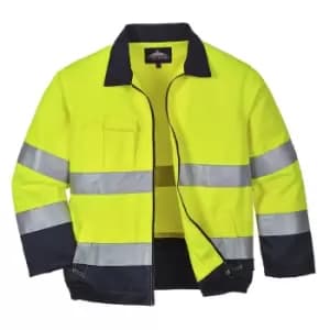 Portwest Madrid Hi Vis Jacket Yellow / Navy 2XL