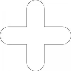 White Symbol ”” Floor Graphic adheres to most