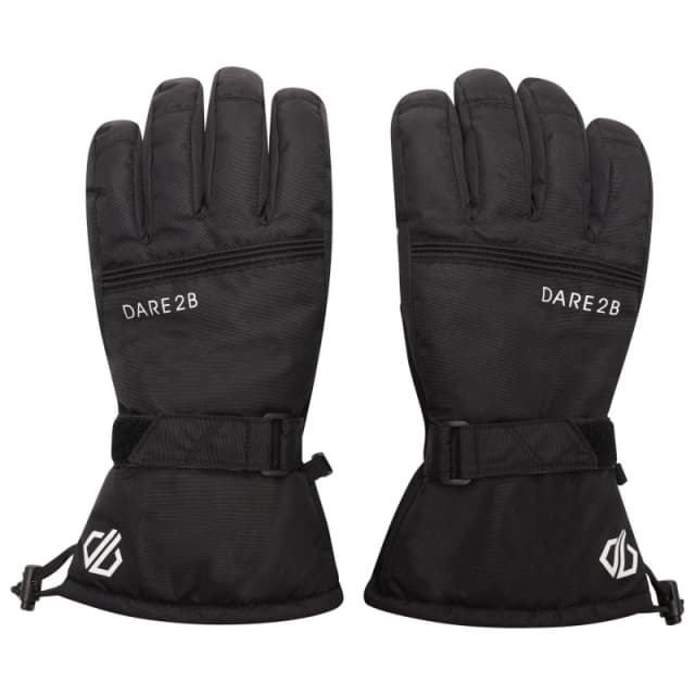Dare 2b Mens Worthy Water Repellent Warm Winter Ski Gloves XL-Palm 9.5-10.5' (24-26.5cm) Black DMG326-800-XL
