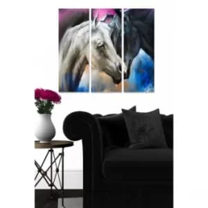 MDF506819251 Multicolor Decorative MDF Painting (3 Pieces)