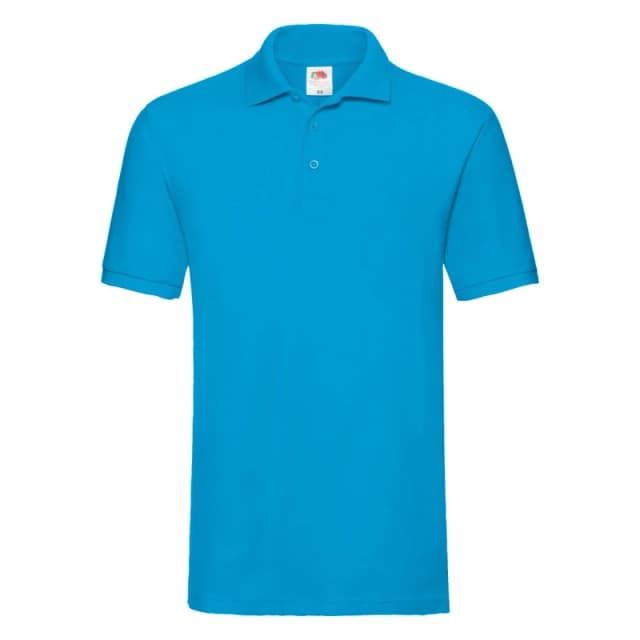 Fruit Of The Loom Fruit of the Loom Men Premium Pique Polo Shirt in Blue Size: Small Blue S Male 5063470859832