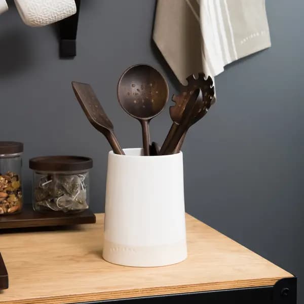 Artisan Street Utensil Jar White