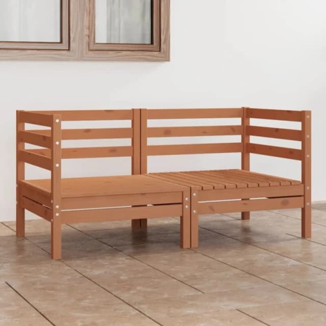 VIDAXL Garden 2-Seater Sofa Honey Brown Solid Pinewood Vidaxl 8720286682722
