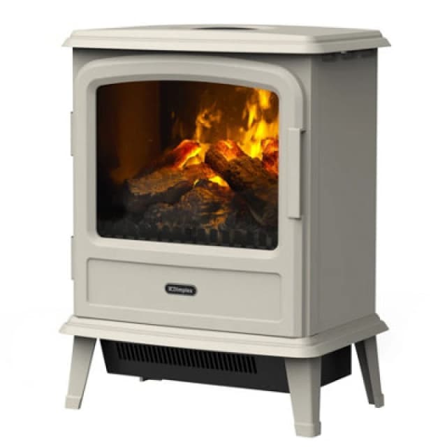 Dimplex Evandale 2000W Matt Pebble Cast Iron Effect Electric Stove (H)580mm (W)440mm